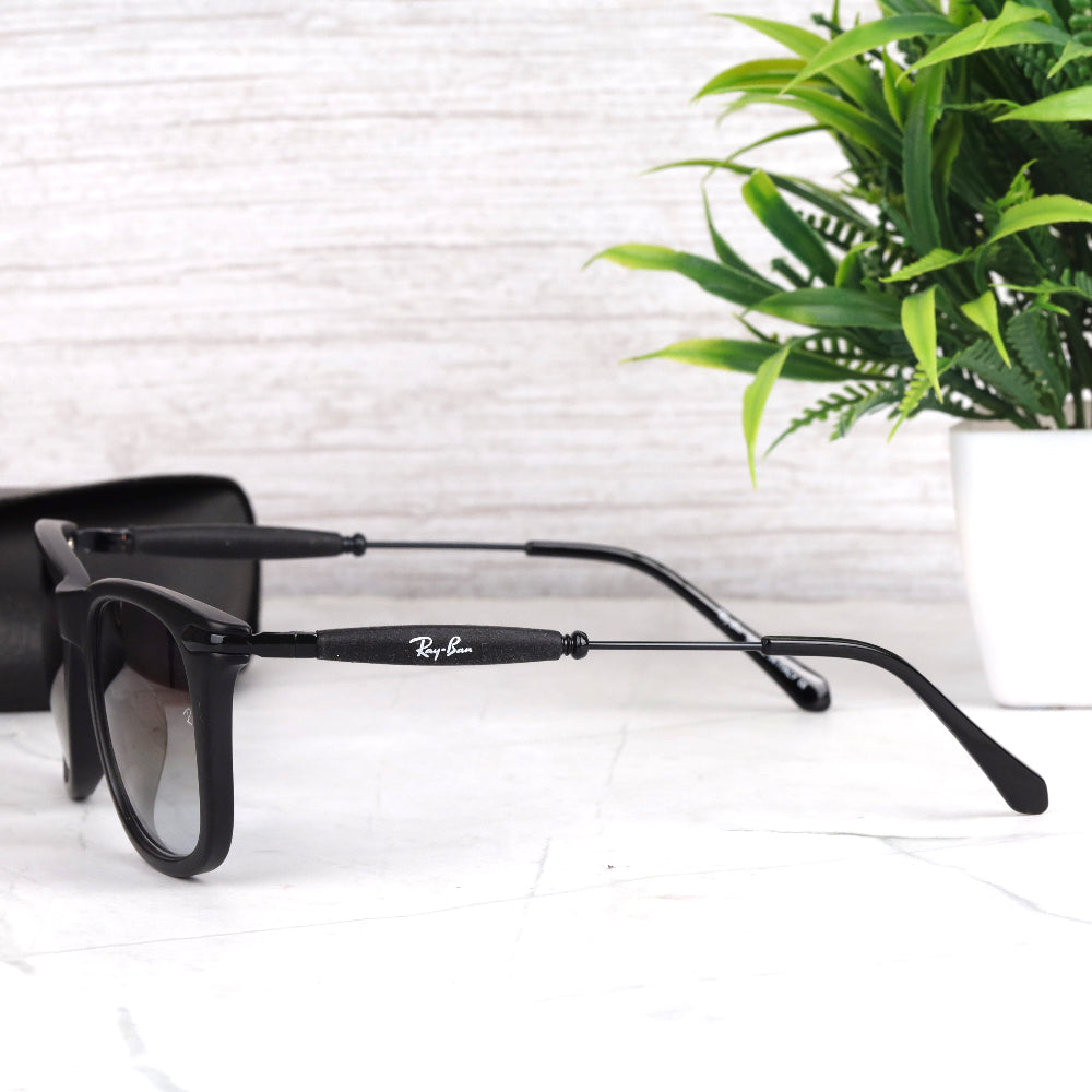 Classic Square 2148 Black-Blue DC Shade Sunglass with black square frame and UV 400 protection from JUO INDIA.